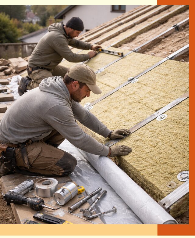 Утепление крыши снаружи в Стерлитамаке под ключ от 1236 руб./м2 | ТепломастерСтм
